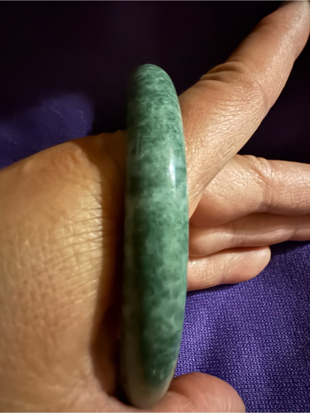 Green Jade Bangle Bracelet